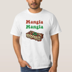 T-shirt italien de nourriture de Mangia Mangia