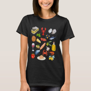T-shirt Italien été Sardines en conserve poisson tomate fi