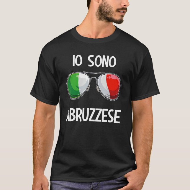 T-shirt Italien Funky Italie Slang Italia Pun Io Sono Abru (Devant)