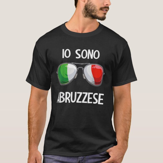 T-shirt Italien Funky Italie Slang Italia Pun Io Sono Abru (Devant)
