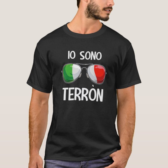 T-shirt Italien Funny Italie Slang Italia Pun Io Sono Terr (Devant)