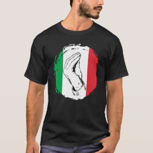 T-shirt Italien Gesture Italia Drapeau Italia
