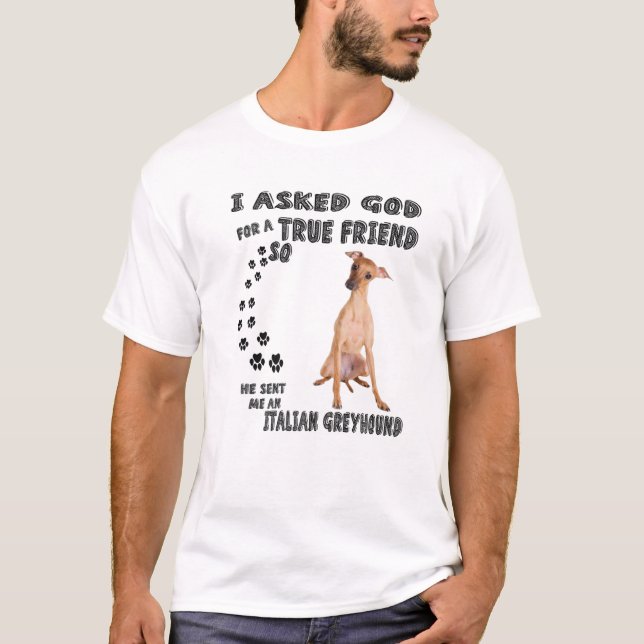 T-shirt Italien Greyhound Citation Maman, Papa Sighthththi (Devant)