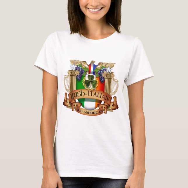 T-shirt Italien irlandais et américain (Devant)