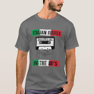 T-shirt Italien Numéros Drapeau Pâtes Cassette 80S, Gi Ita