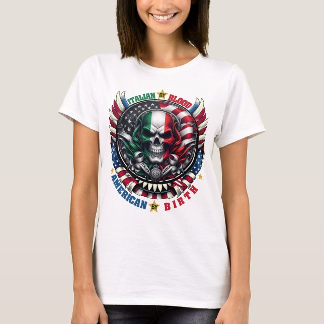 T-shirt Italien par Blood American par Birth ItalianAmeric (Devant)