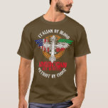 T-shirt Italien Par Blood American Par Birth Patriot Par C<br><div class="desc">Italien De Sang Américain Par Patriote De Naissance Par Choix Sur Le Dos.</div>