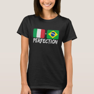 T-shirt Italien Plus Brésilien Perfect Héritage Drapeau 1