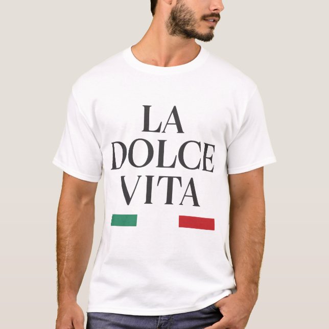 T-shirt italien pour hommes La Dolce Vita (Devant)