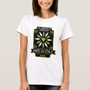T-shirt Italien Sardine Art Print Kitchen Cadeau