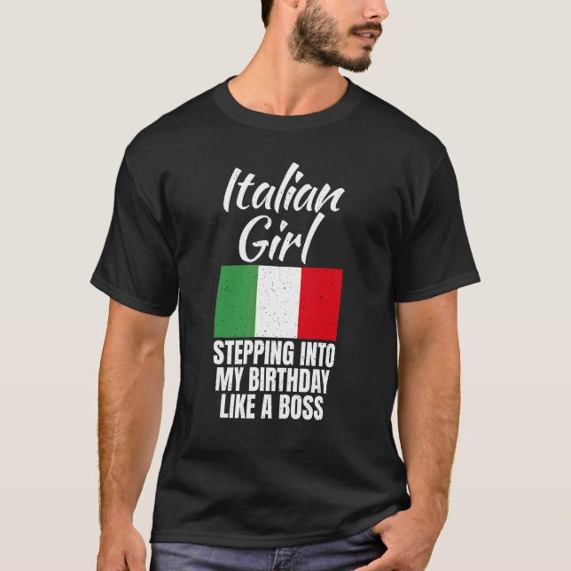 T-shirt Italienne Entrant Dans Mon Anniversaire Comme Un P (Devant)