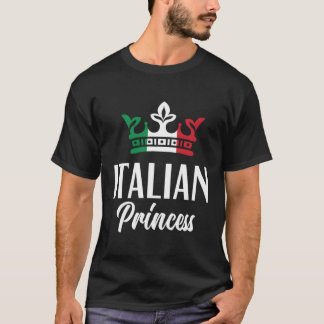 T-shirt Italienne Princesse Fière Italie Drapeau Italien