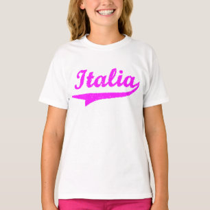 T-shirt Italienne Rose Girls (Black Ringer)