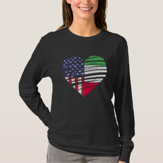 T-shirt Italy American Grown Heart USA Patriot Heritage Mo