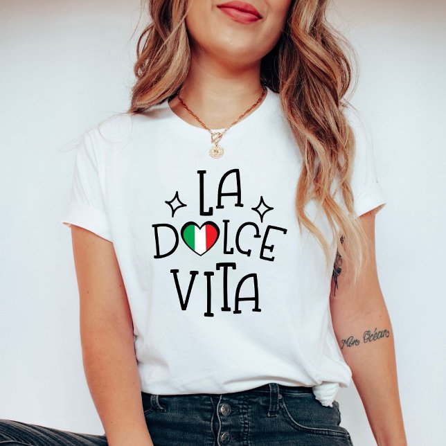 T-shirt Italy Heart Shirt La Dolce Vita Italian Flag (Créateur téléchargé)