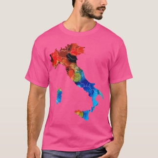 T-shirt Italy Italian Map By Sharon Cummings funny