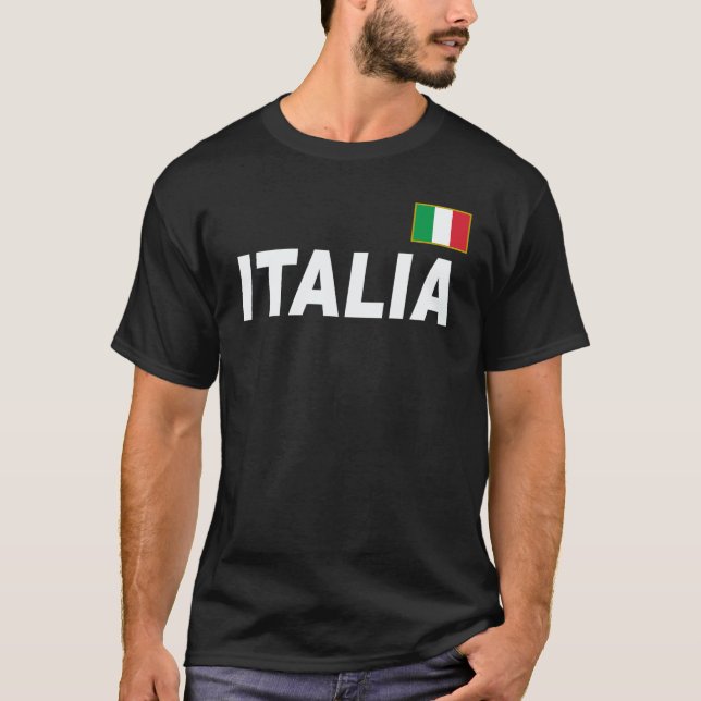 T-shirt Italy National Team Italia Soccer Flag (Devant)
