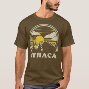 T-shirt Ithaca New York NY  Vintage Hiking Mountains