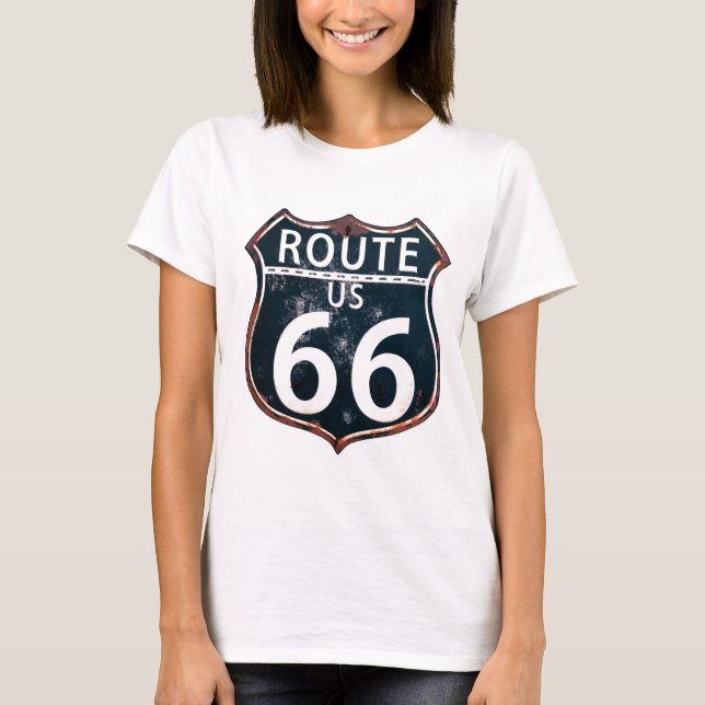 T-shirt Itinéraire 66-Honor la route de mère (Devant)