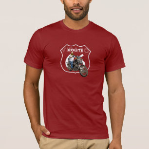 T-shirt Itinéraire classique 66 de moto de mégère de