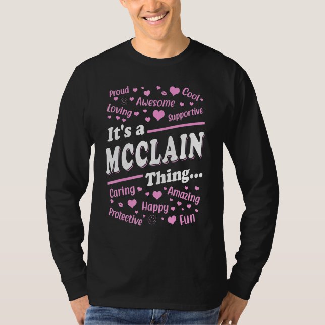 T-shirt It's a Mcclain Thing Proud Family Surname Mcclain (Devant)