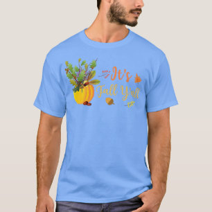 T-shirt Its Affaire Yall Cute Pumkin Leaves Autumn Seas