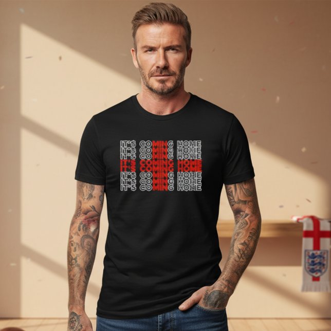 T-shirt It's Coming Home England Football Fan (It's Coming Home England Football Fan Typography T-Shirt)