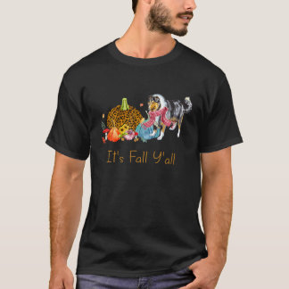 T-shirt Its Fall Y'all Cute Rough Collie Dog Fall Scarf Th