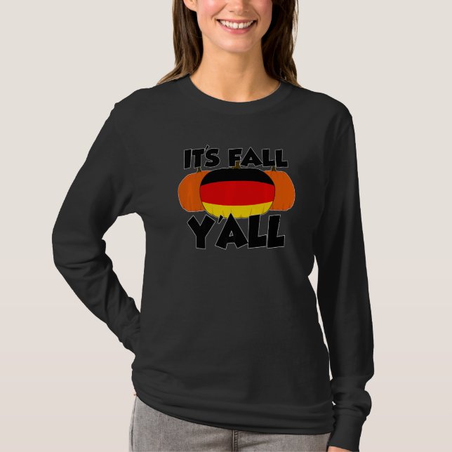 T-shirt It's Fall Y'all Thanksgiving Pumpkin Italy  1 (Devant)