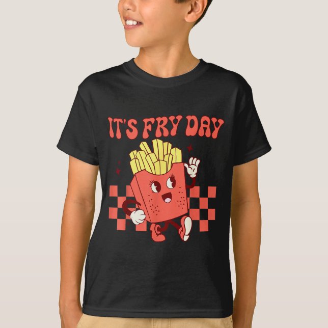 T-shirt It's Fry Day - Funny French Fries Fast Food  (Devant)
