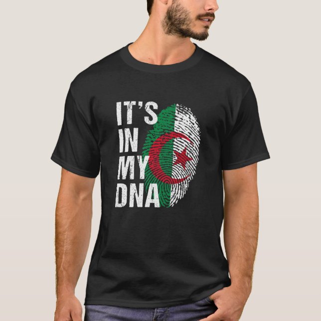 T-shirt It's in My DNA algerian Pride  Algeria Flag men wo (Devant)