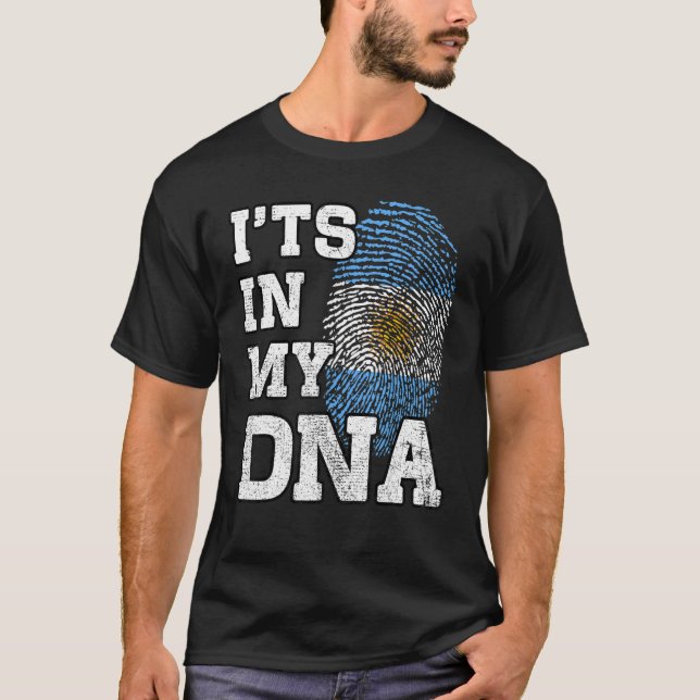 T-shirt It's In My DNA Argentinian Fingerprint Proud Argen (Devant)