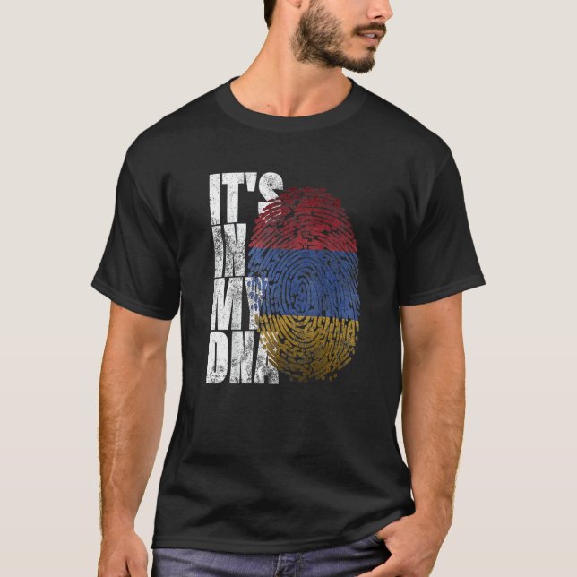 T-shirt It's In My DNA Armenian Sign Proud Pride Armenia F (Devant)