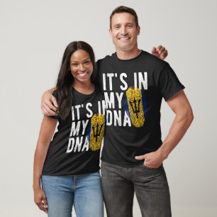 T-shirt It's in my DNA Barbados Flag Fingerprints