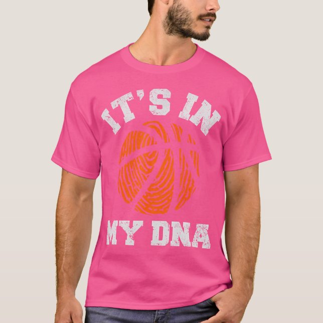T-shirt It'S In My Dna Basketball Player Coach Funny Team  (Devant)
