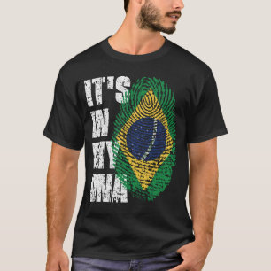 T-shirt IT'S IN MY DNA Brazil Flag Boy Girl Gift