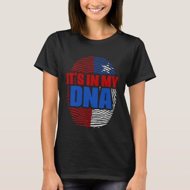 T-shirt It's In My DNA Chile Country Flag Citizenship Race (Devant)
