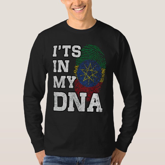 T-shirt It's In My DNA Ethiopian Fingerprint Proud Ethiopi (Devant)