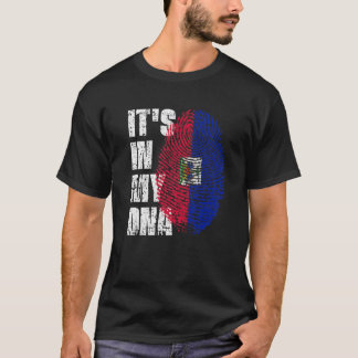T-shirt IT's IN MY DNA Haiti Flag Haitian