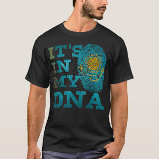 T-shirt Its In My DNA Kazakh Heritage Kazakhstan Flag Gif
