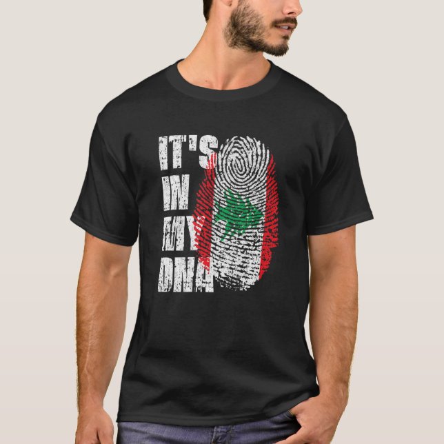 T-shirt IT's IN MY DNA Lebanon Flag Lebanese (Devant)