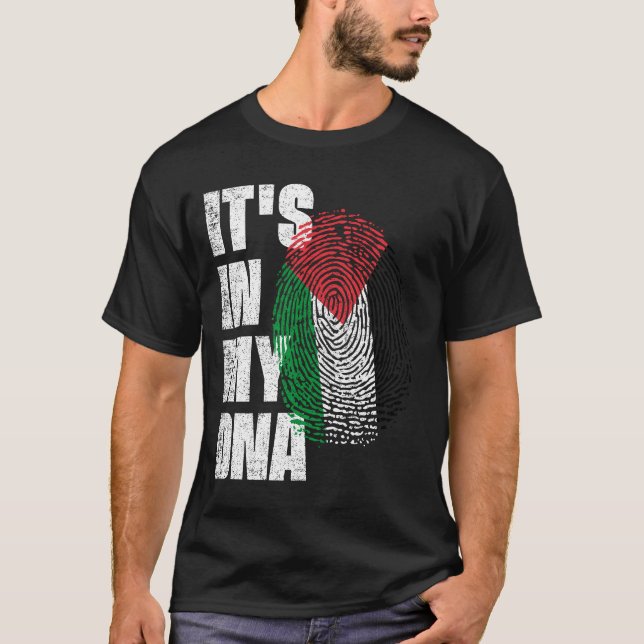 T-shirt IT'S IN MY DNA Palestine Flag (Devant)