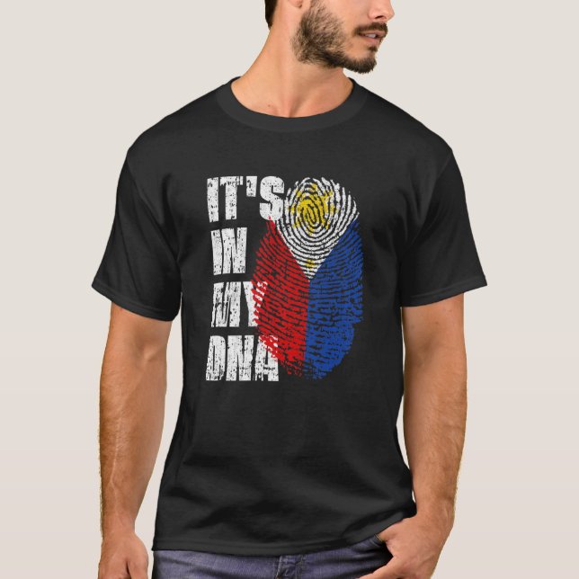 T-shirt IT's IN MY DNA Philippines Flag Filipino (Devant)