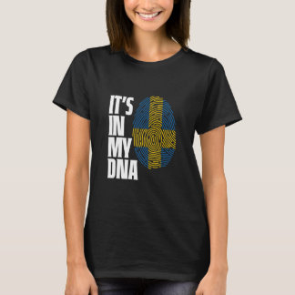 T-shirt It's in My DNA Swedish Flag Sverige Sweden