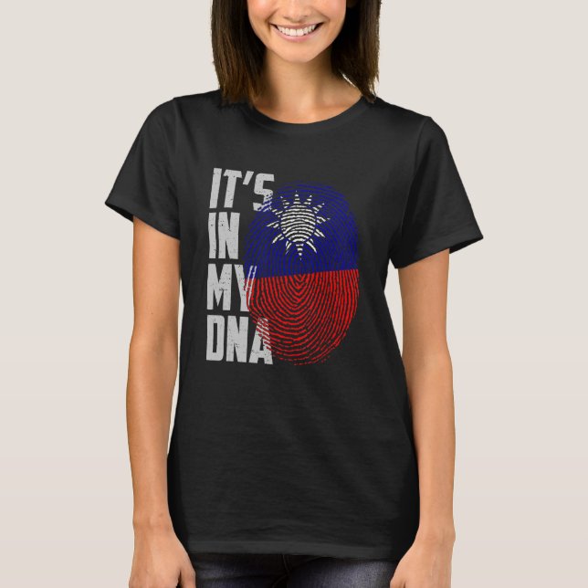 T-shirt It's In My DNA Taiwan Taiwanese Flag Taiwan Finger (Devant)