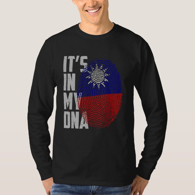 T-shirt It's In My DNA Taiwan Taiwanese Flag Taiwan Finger (Devant)