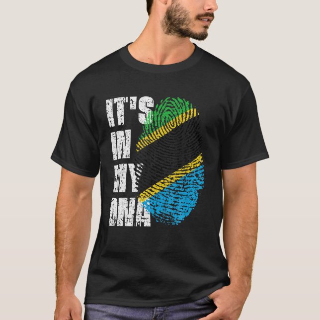 T-shirt IT's IN MY DNA Tanzania Flag Tanzanian (Devant)