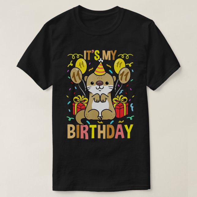 T-shirt Its My 11th Birthday Otter  (Design devant)