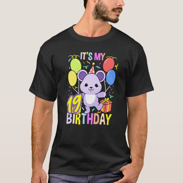T-shirt Its My 19th Birthday Mouse   (Devant)