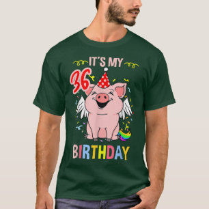T-shirt Its My 36th Birthday Pig 3348